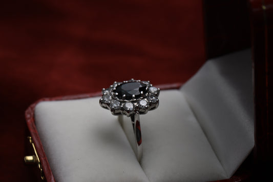 gold diamond sapphire ring