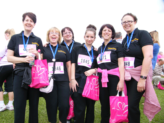 Team Gold Reserves at Race for Life Llanelli