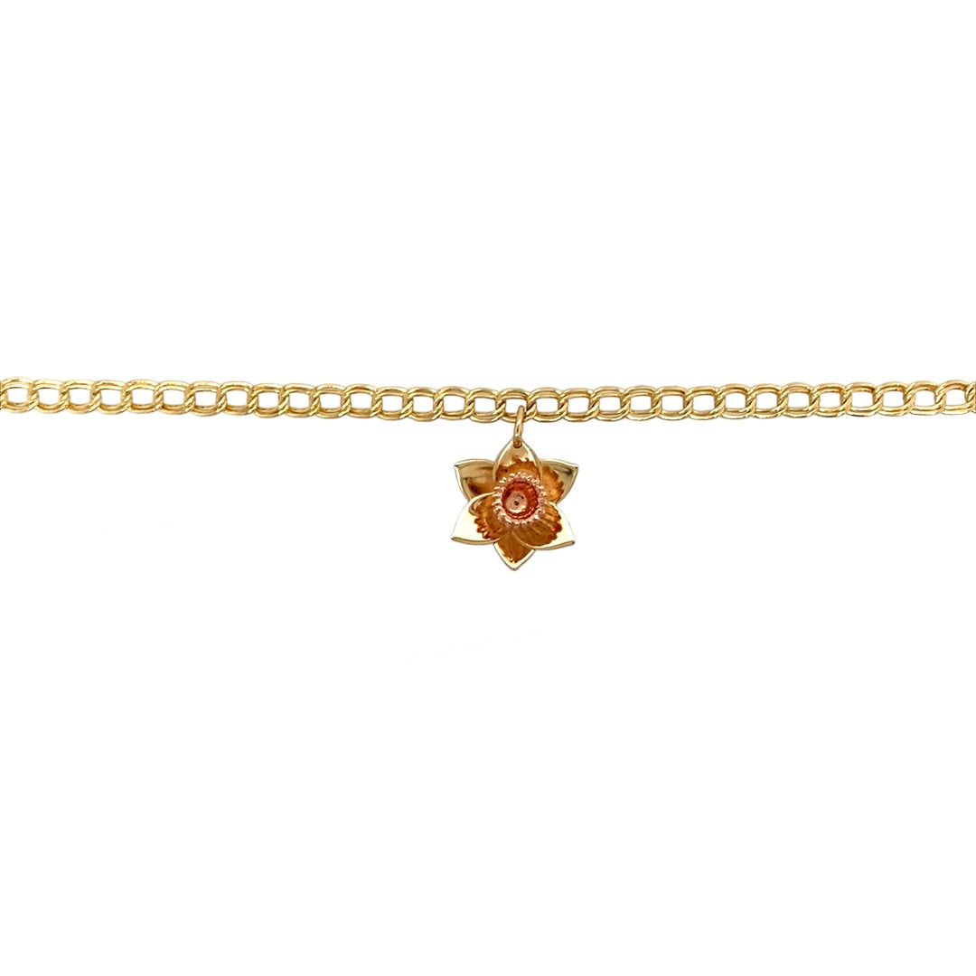 9ct Gold Clogau 7.5" Curb Charm Bracelet
