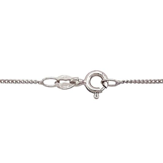 New 9ct White Gold Pendant Chain with approx weight 1.50 grams and link width approximately 1mm