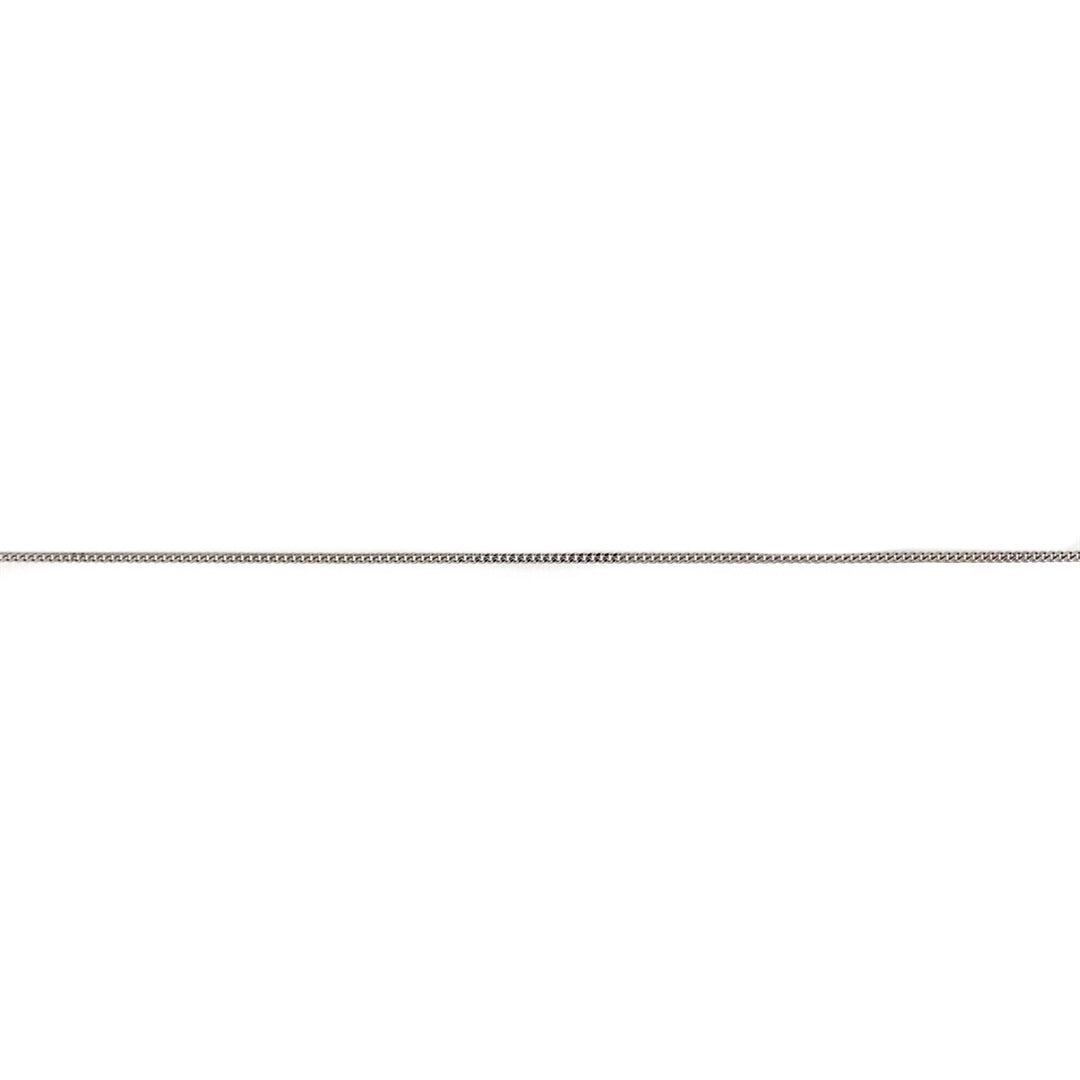 New 9ct White Gold 20" Curb Pendant Chain