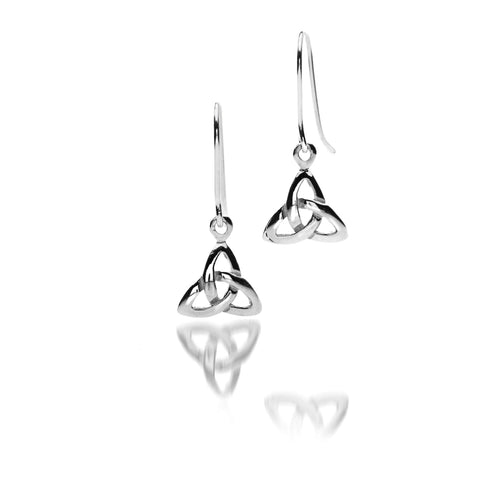925 Silver Celtic Trinity Knot Drop Earrings