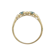 Load image into Gallery viewer, 9ct Gold &amp; White and Blue Coloured Cubic Zirconia Set Band Ring
