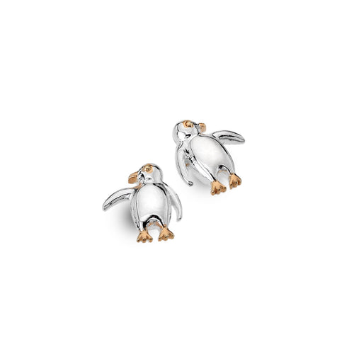 925 Silver Penguin Stud Earrings
