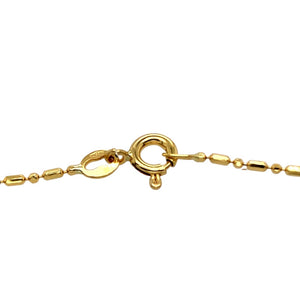Preowned 18ct Yellow, Rose and White Gold 7.5" Ball Bracelet with the weight 3.80 grams. The center ball is 6mm diameter and the band of the bracelet is 1mm wide