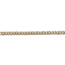 Load image into Gallery viewer, 9ct Gold &amp; Cubic Zirconia Set 8.5&quot; Curb Bracelet
