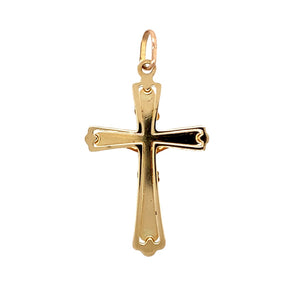 Preowned 9ct Yellow Gold Crucifix Pendant with the weight 3.30 grams