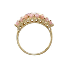 Load image into Gallery viewer, 9ct Gold &amp; Pink and White Set Three Row Band Ring
