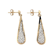 Load image into Gallery viewer, 9ct Gold Patterned Drop Earrings
