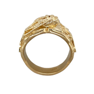 9ct Gold Heavy Saddle Ring