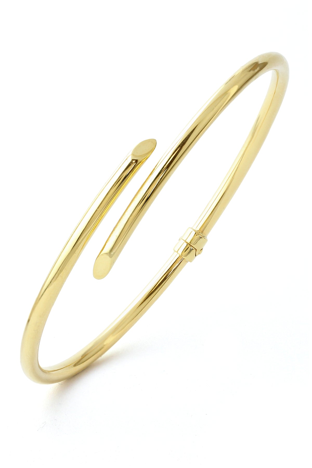 9ct Gold Plain Bypass Bangle