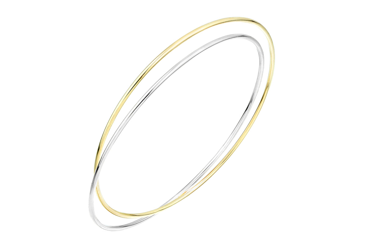 9ct Gold Double Crossover Bangle