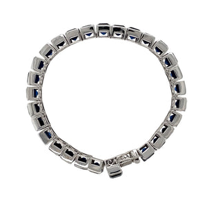 925 Silver & Sapphire Set 7.5" Bracelet