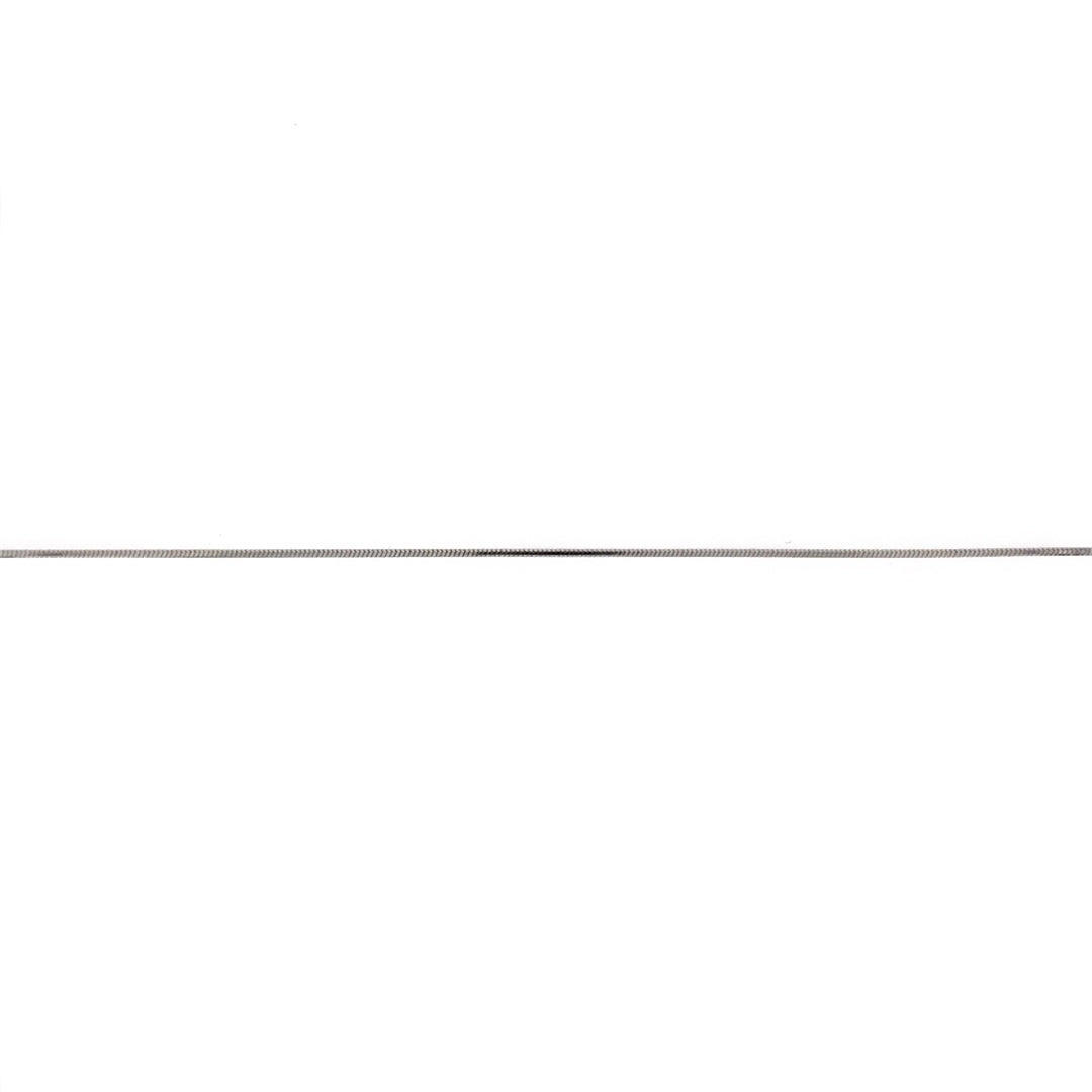 New 9ct White Gold 18" Squared Snake Pendant Chain