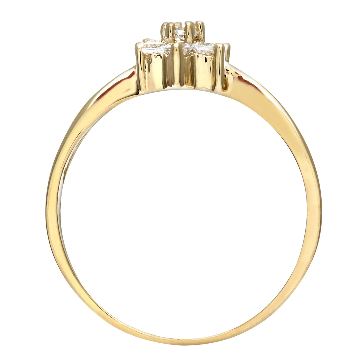 9ct Gold & Cubic Zirconia Cluster Ring