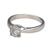 Load image into Gallery viewer, New 9ct White Gold &amp; Diamond Set Solitaire Ring in size N. The ring contains a real natural diamond which is 0.75ct but looks like 1.50ct due to the setting. The diamond is approximate clarity Si and colour G - H
