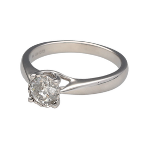 New 9ct White Gold & Diamond Set Solitaire Ring in size N. The ring contains a real natural diamond which is 0.75ct but looks like 1.50ct due to the setting. The diamond is approximate clarity Si and colour G - H