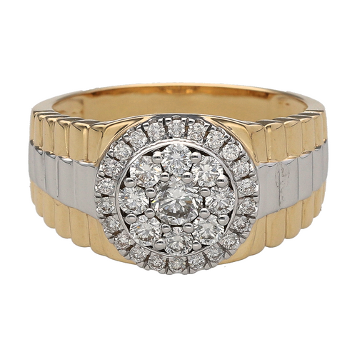 New 9ct Gold & Diamond Set Watch Bracelet Style Ring
