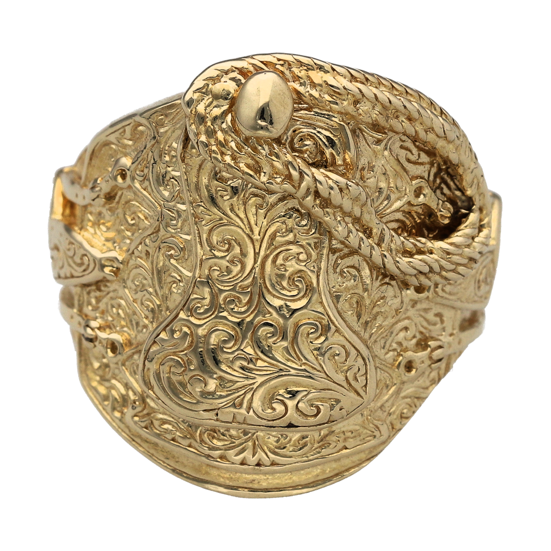 New 9ct Gold Saddle Ring