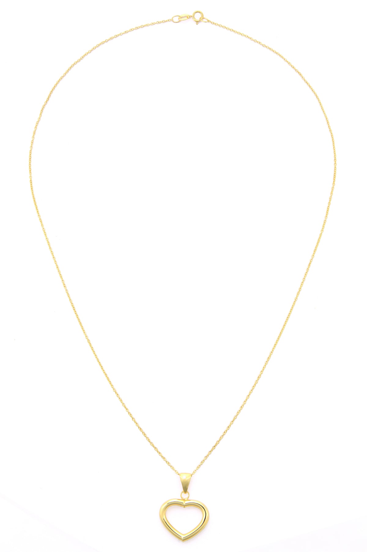 9ct Gold Open Heart 18" Necklace