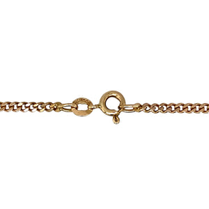 Preowned 9ct Yellow Gold 17" Curb Chain with the weight 5.70 grams and link width 2mm