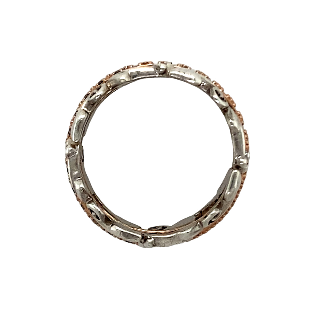 925 Silver & Diamond Set Clogau Tree of Life Am Byth Band Ring