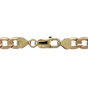 Preowned 9ct Solid Yellow Gold 20.5" Curb Chain with the weight 31.40 grams and link width 8mm