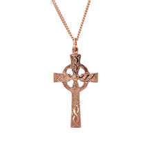 Load image into Gallery viewer, 9ct Welsh Gold Celtic Cross 18&quot; Necklace
