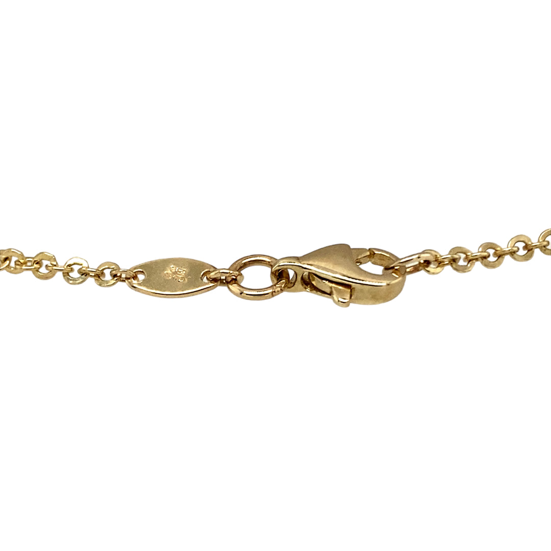New 9ct Yellow Gold & Circle Cubic Zirconia Set 7" Bracelet with the weight 2.20 grams. The cubic zirconia stones are each 4mm diameter