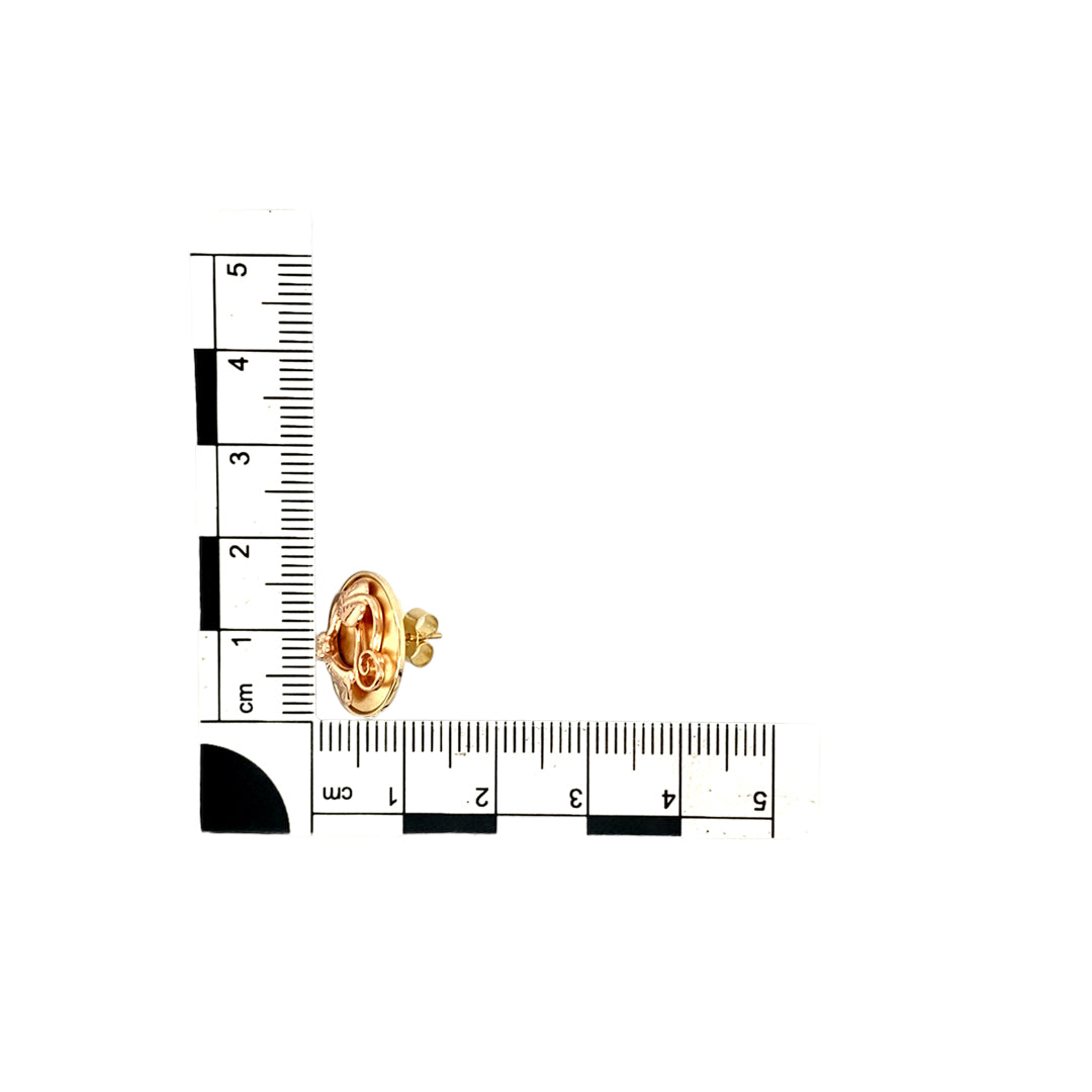 9ct Gold Clogau Tree of Life Round Stud Earrings