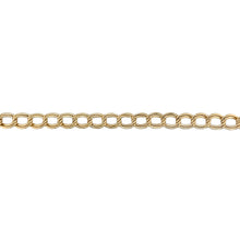 Load image into Gallery viewer, 9ct Gold 7.25&quot; Hollow Open Curb Bracelet

