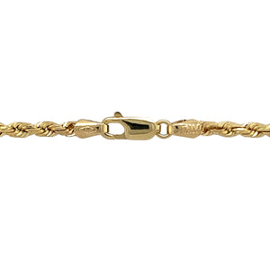 New 9ct Yellow Gold 22" Solid Rope Chain with the weight 17.30 grams and link width 3mm