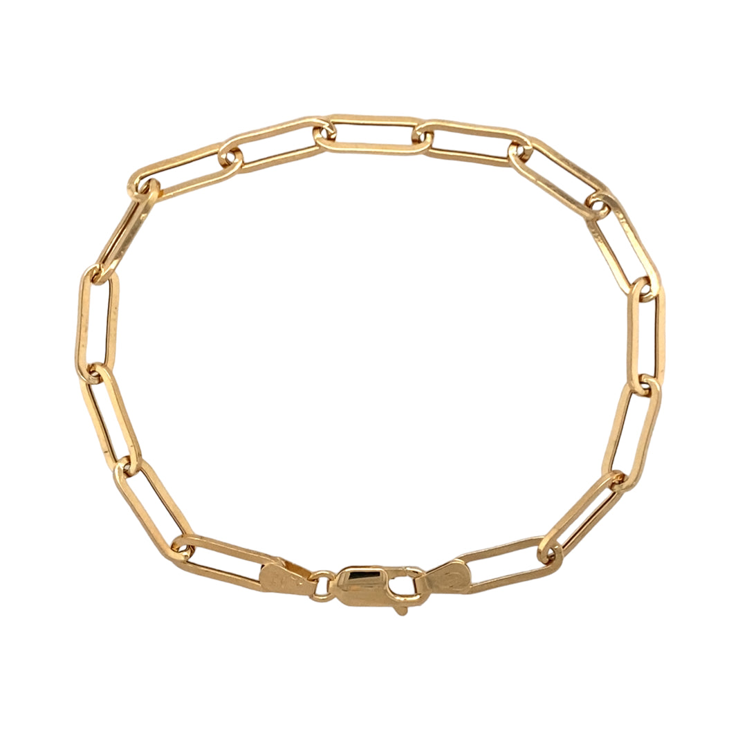 9ct Gold 7.5" Paperclip Bracelet