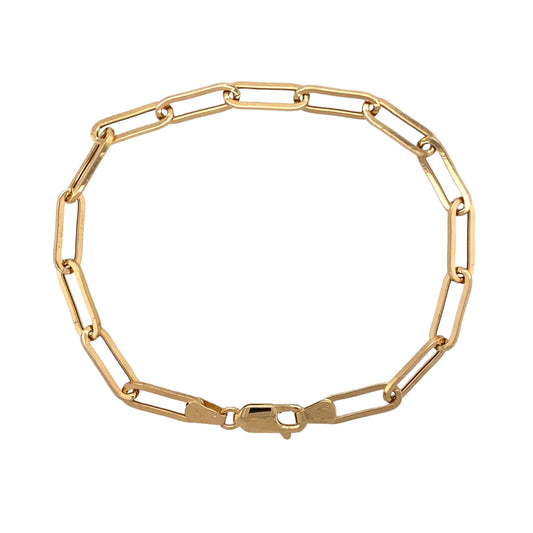 9ct Gold 7.5" Paperclip Bracelet