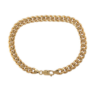 9ct Gold 8.75" Hollow Curb Bracelet