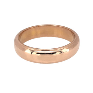 Preowned 18ct Rose Gold Clogau Cariad 5mm Wedding Band Ring in size U with the weight 9.90 grams