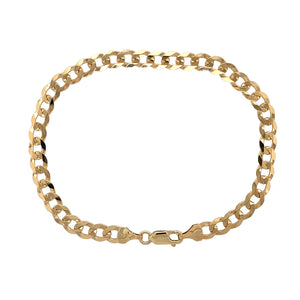 New 9ct Gold 9" Curb Bracelet