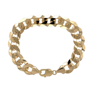 New 9ct Gold 8.75" Curb Bracelet
