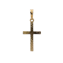 Load image into Gallery viewer, Preowned 9ct Yellow Gold Patterned Cross Pendant with the weight 1.40 grams
