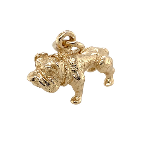 9ct Solid Gold Bulldog Pendant