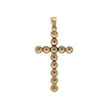 Load image into Gallery viewer, Preowned 9ct Yellow Gold &amp; Cubic Zirconia Set Cross Pendant with the weight 2.54 grams
