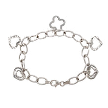 Load image into Gallery viewer, 9ct White Gold 7.25&quot; Charm Bracelet
