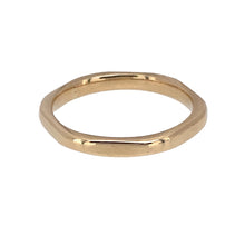 Load image into Gallery viewer, 18ct Gold 2mm Hexagon Style Band Ring
