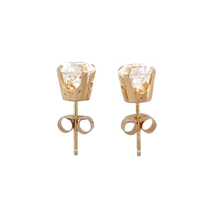 14ct Gold & Cubic Zirconia Set Stud Earrings