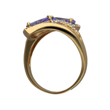 Load image into Gallery viewer, 18ct Gold Diamond &amp; Tanzanite Set Wrap Around Dress Ring
