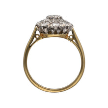 Load image into Gallery viewer, 18ct Gold &amp; Platinum Diamond Cluster Ring
