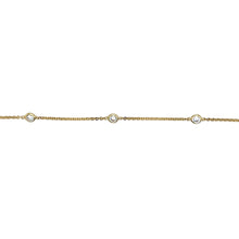 Load image into Gallery viewer, New 9ct Gold &amp; Circle Cubic Zirconia Set 7&quot; Bracelet
