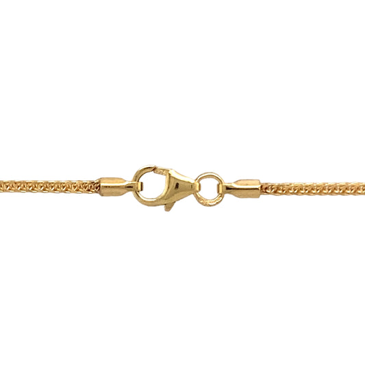 New 9ct Yellow Gold 18" Wheat Chain with the weight 3.40 grams and link width approximately 1.5mm