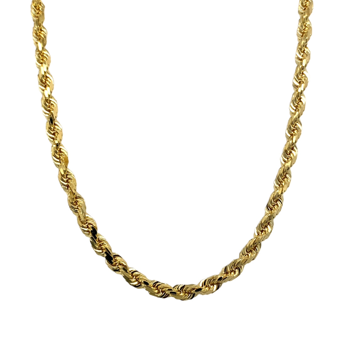 9ct Gold 22" Solid Rope Chain