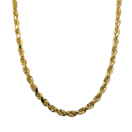9ct Gold 22" Solid Rope Chain